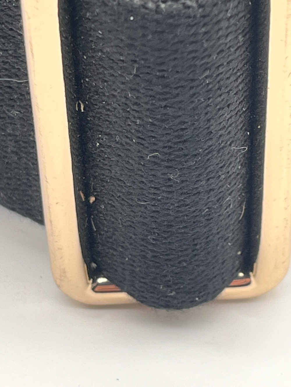 Bair Black Brown Adjustable Crossbody Strap Gold Hardware Length 33.75" - 48.75" - Picture 5 of 7